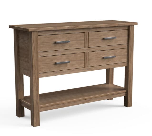 Quercus Solid Oak Grande Console Table Large Con-Tempo Furniture