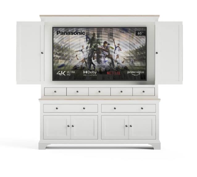 Henley Oak & Painted 65″ TV Cabinet Con-Tempo Furniture