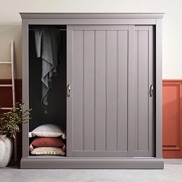 Painted sliding door wardrobe, made to measure options, panted in farrow and ball, little Greene colours