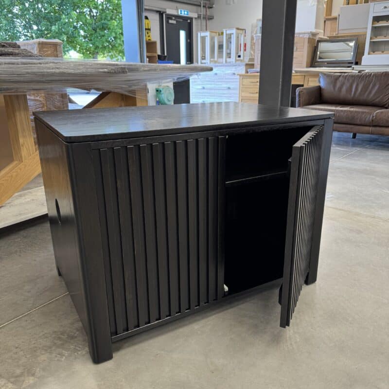 black bespoke hifi unit