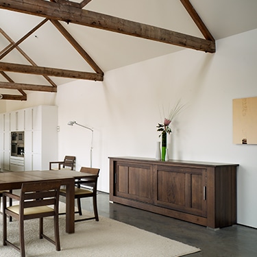 Oak sliding door sideboards