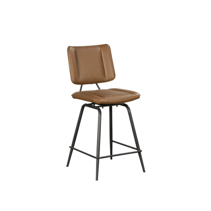 Porto Swivel Bar Stool Tan PU Con-Tempo Furniture