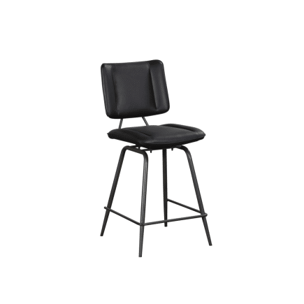 Porto Swivel Bar Stool Black PU Con-Tempo Furniture