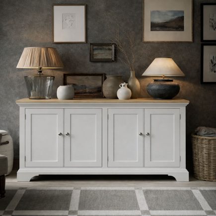 Henley Oak & Painted Low Sideboard 1.5m Con-Tempo Furniture