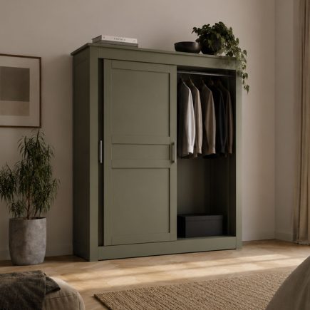 Zante Painted sliding door wardrobe 1.8m Con-Tempo Furniture