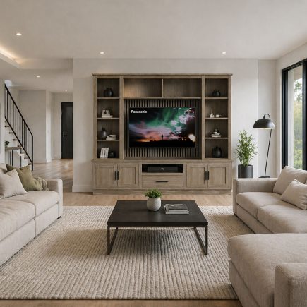 Quercus Solid Oak Media Wall Unit 2.4m Con-Tempo Furniture
