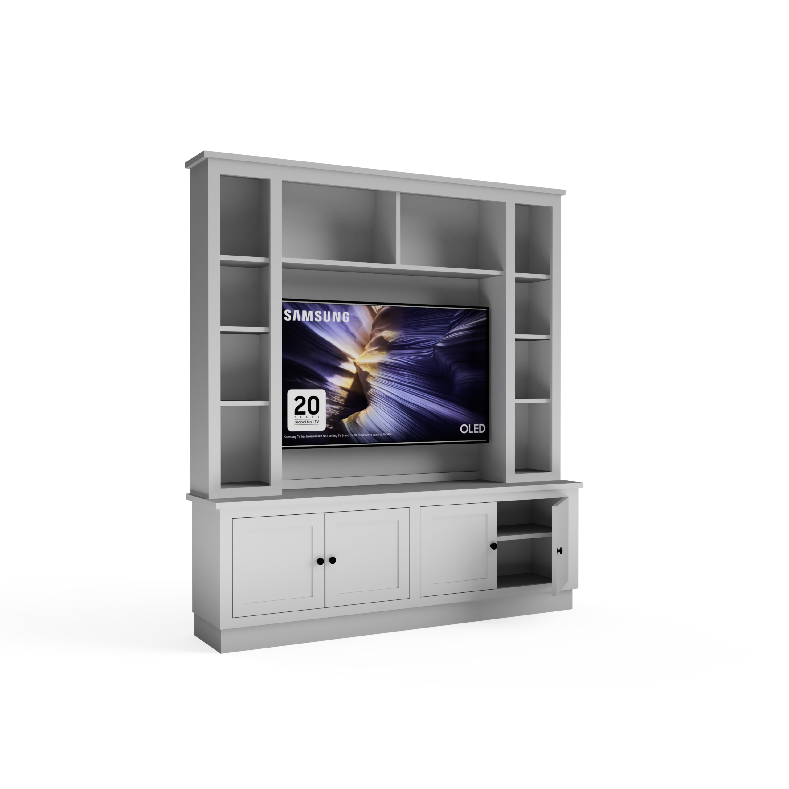 Vertu 1.8m TV Media Wall Unit for 50″ TV Con-Tempo Furniture 2